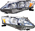 Driver and Passenger Side Headlights, without Bulbs, Halogen, For Models without HID Option, Japan Built Vehicle, CAPA Certified