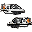Driver and Passenger Side Headlights, with Bulbs, Halogen, For Models without HID Option, Canada Built Vehicle, with LED daytime running light
