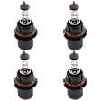 Driver and Passenger Side Halogen HB1/9004 Headlight Bulb High Beam or Low Beam, Set of 4