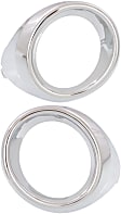 Front, Driver and Passenger Side Fog Light Trims, Chrome, Base Model