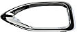 Front, Driver and Passenger Side Fog Light Trims, Chrome
