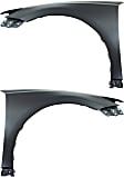 Front, Driver and Passenger Side Fenders, Without turn signal light hole, CAPA CERTIFIED