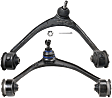 Front, Driver and Passenger Side, Upper Control Arms, With Ball Joints