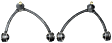 Front, Driver and Passenger Side, Upper Control Arms, With Ball Joints