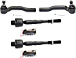 Front, Driver and Passenger Side, Inner and Outer Tie Rod Ends