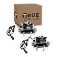 Front, Driver and Passenger Side Wheel Hub, 6 Lugs, With Bearing, With Sensor, 4WD