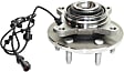 Front, Driver and Passenger Side Wheel Hub, 6 Lugs, With Bearing, With Sensor, 4WD