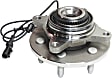 Front, Driver and Passenger Side Wheel Hub, 6 Lugs, With Bearing, With Sensor, 4WD