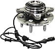 Front, Driver and Passenger Side Wheel Hub, 6 Lugs, With Bearing, With Sensor, 4WD