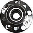 Rear, Driver and Passenger Side Wheel Hub, 5 Lugs, With Bearing
