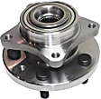 Front, Driver and Passenger Side Wheel Hub, 5 Lugs, With Bearing