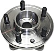Front, Driver and Passenger Side Wheel Hub, 5 Lugs, With Bearing