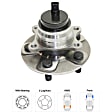 2007 Lexus LS460 L - Front Wheel Hub, 5 Lugs, With Bearing, With Sensor