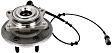 Rear, Driver and Passenger Side Wheel Hub, 6 Lugs, With Bearing, With Sensor