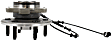 Rear, Driver and Passenger Side Wheel Hub, 6 Lugs, With Bearing, With Sensor
