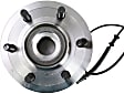 Rear, Driver and Passenger Side Wheel Hub, 6 Lugs, With Bearing, With Sensor