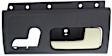 Front, Driver and Passenger Side Interior Door Handles, Black Bezel with Chrome/Gold Lever, Without Door Lock Hole
