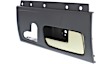 Front, Driver and Passenger Side Interior Door Handles, Black Bezel with Chrome/Gold Lever, Without Door Lock Hole