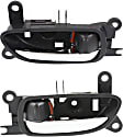 2013 Lexus IS250 Base - Front, Driver and Passenger Side Chrome Lever with Black Bezel Interior Door Handle, With door lock button