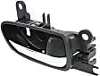 2013 Lexus IS250 Base - Front, Driver and Passenger Side Chrome Lever with Black Bezel Interior Door Handle, With door lock button