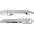 Front or Rear Driver and Passenger Side Exterior Door Handles, Chrome, Front Driver Side - With Key Hole; Front Passenger Side or Rear Driver or Passenger Side - Without Key Hole