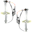 Front, Driver and Passenger Side Power Window Regulator, With Motor