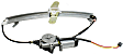 Front, Driver and Passenger Side Power Window Regulator, With Motor
