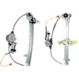 Front And Rear, Driver Side Power Window Regulator, With Motor