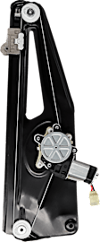 Front And Rear, Driver Side Power Window Regulator, With Motor