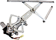 Front, Driver and Passenger Side Power Window Regulator, With Motor