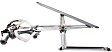 Front, Driver and Passenger Side Power Window Regulator, With Motor