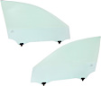 Front, Driver and Passenger Side Door Glasses, Clear, Replaces NAGS No. FD26018 GTYN, FD26019 GTYN