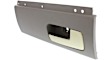 Rear, Driver and Passenger Side Interior Door Handles, Gray bezel with chrome/gold lever, Without Door Lock Hole
