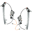 Rear, Driver and Passenger Side Power Window Regulator, With Motor
