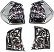 Driver and Passenger Side, Inner and Outer Halogen Tail Light, With bulb(s), OE Replacement