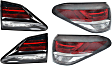 Driver and Passenger Side, Inner and Outer Halogen Tail Light, With bulb(s), OE Replacement