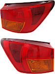 Driver and Passenger Side, Outer Halogen Tail Light, Without bulb(s), OE Replacement