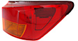 Driver and Passenger Side, Outer Halogen Tail Light, Without bulb(s), OE Replacement
