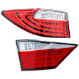 Driver and Passenger Side, Outer Halogen Tail Light, Without bulb(s), OE Replacement