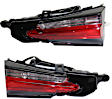 Driver and Passenger Side, Inner Tail Lights, with Bulbs, Halogen, Mounts on Liftgate