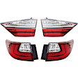 Driver and Passenger Side, Inner and Outer Halogen/LED Combo Tail Light, Inner - With bulb(s); Outer - Without bulb(s), OE Replacement