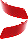 Rear, Driver and Passenger Side Bumper Reflector, CAPA Certified