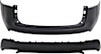 Rear, Upper and Lower Upper - Primed, Lower - Textured Bumper Cover CAPA Certified