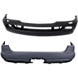 Front and Rear Primed Bumper Cover