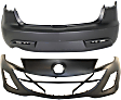 2010 Mazda 3 - Sedan Front and Rear Primed Bumper Cover