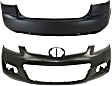 Front and Rear Primed Bumper Cover