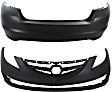Front and Rear Primed Bumper Cover 2.5L, 4Cyl, CAPA Certified