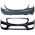 Front and Rear Primed Bumper Cover
