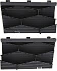 Front, Driver and Passenger Side Tow Eye Covers, Black