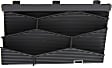 Front, Driver and Passenger Side Tow Eye Covers, Black